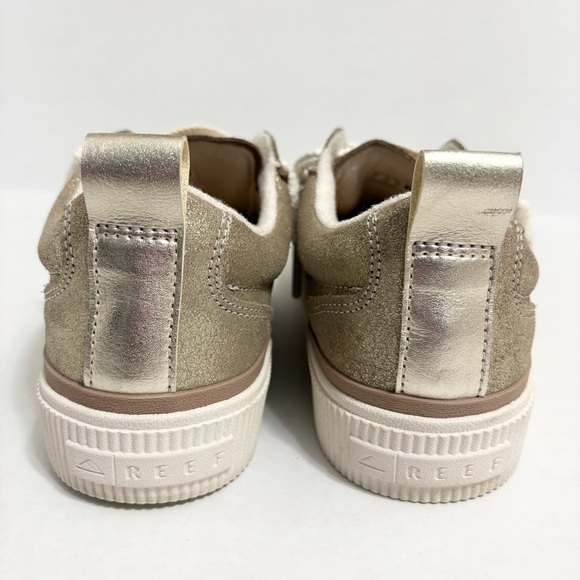 REEF Lay Day Dawn Sneakers Champagne Suede Metallic Gold, Size 9 (EU 40) - Picture 5 of 10